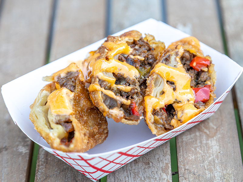 steak bomb egg rolls - The Bearded Chicken