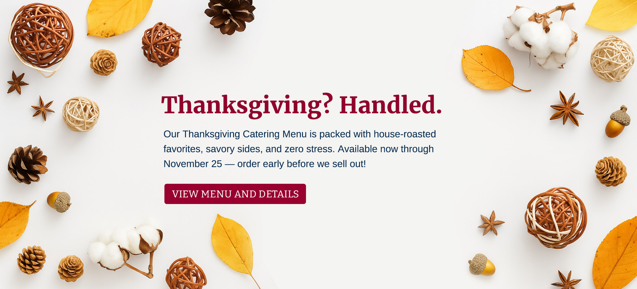 The Bearded Chicken Thanksgiving Catering Menu 2025